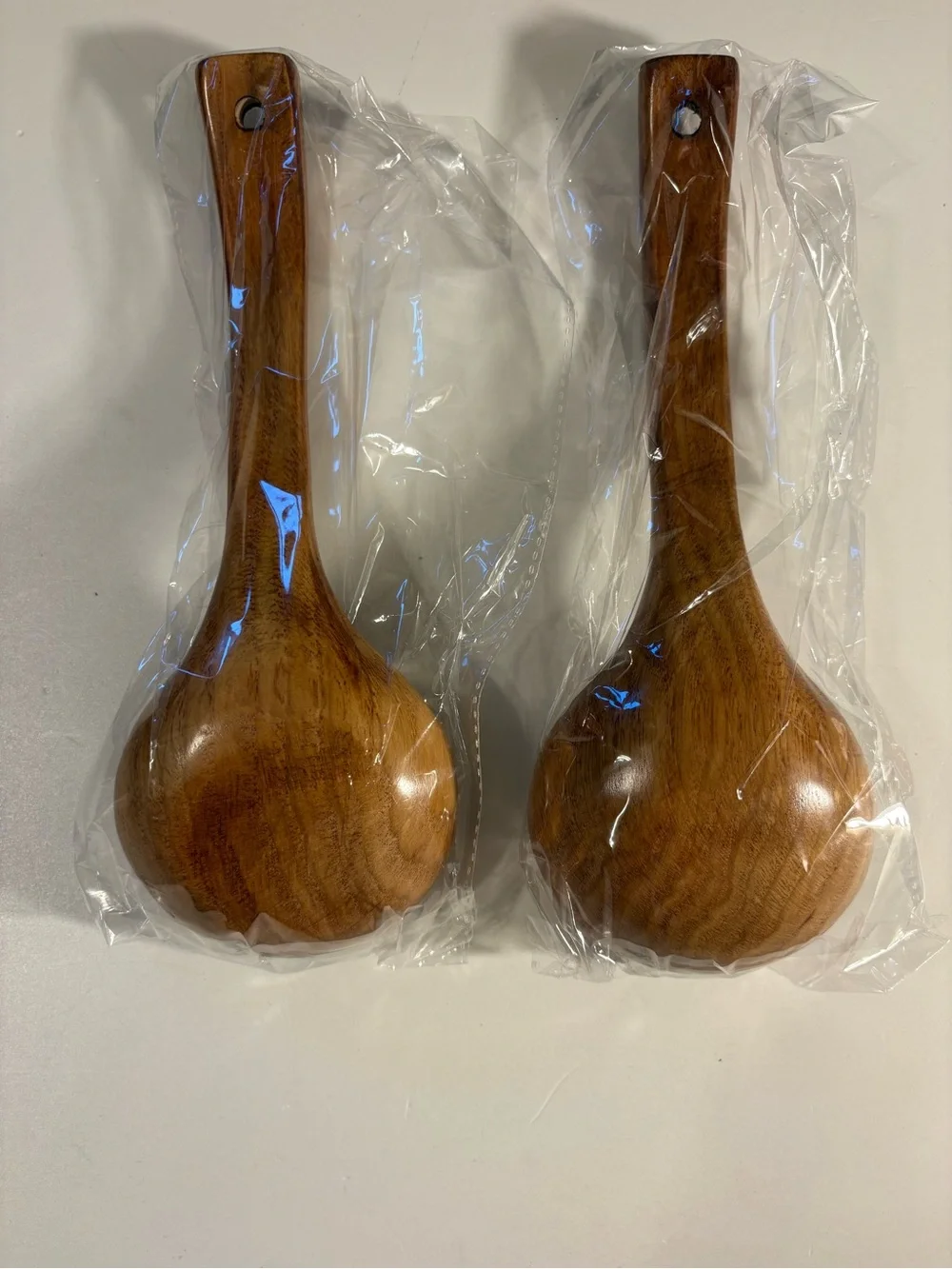 Classic Wooden Serving Ladle - Warm Brown Finish